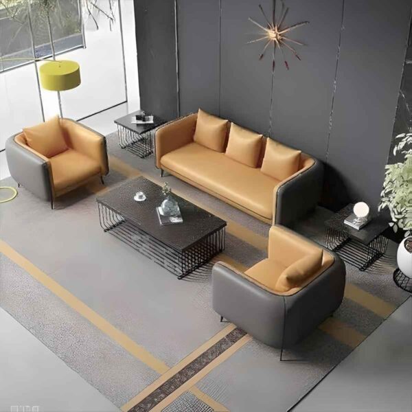 Sofa Set Modern Design with Adjustable Backrest Sectional Couch